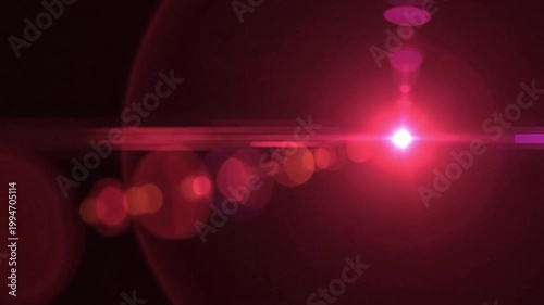 Red Lens Flare Energy Beam Cinematic Abstract Background Motion Video