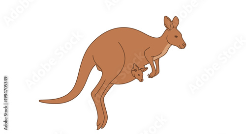 Mother Kangaroo with Young Joey.