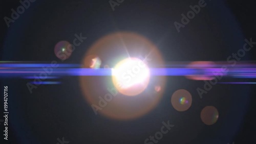 White Lens Flare Rainbow Reflection Cinematic Background Motion Video