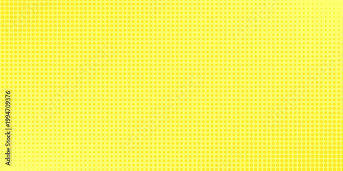 Bright yellow pop art background in retro comic style with halftone dot design, vector illustration eps10