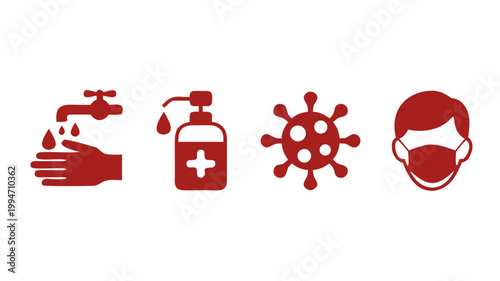 Red for hygiene and virus protection