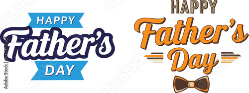 Colorful happy father's day greeting cards design