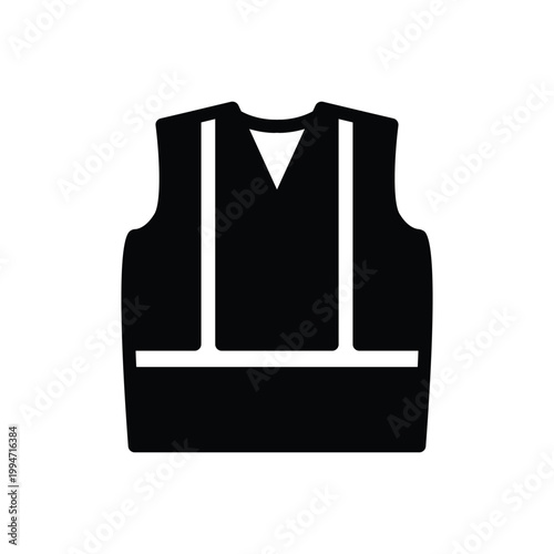 safety vest solid icon vector design good for web or mobile app