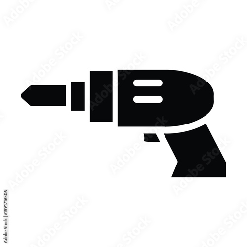 drill machine solid icon vector design good for web or mobile app