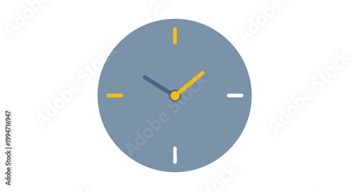A minimalist round clock face showing the time passing.