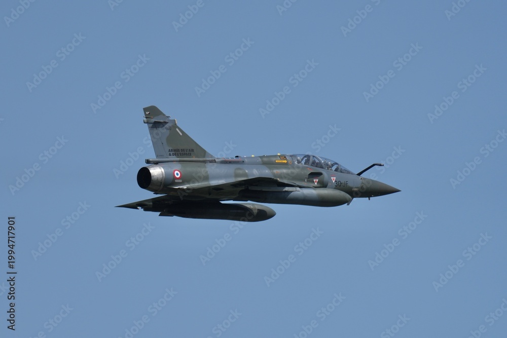 Fototapeta premium Mirage 2000D Français vue arrière