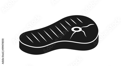 Black and white bicycle seat.