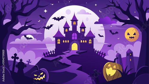 Colorful skull with glowing eyes and floral crown in dark setting