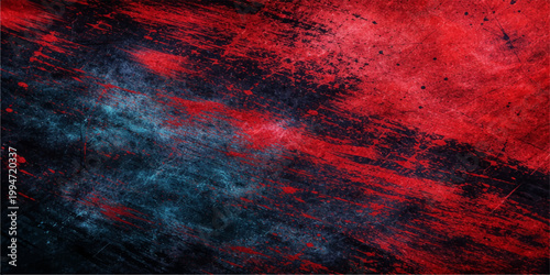 Abstract red grunge background features a dark textured design with orange flame patterns, smoky cloud art, and fiery light paint on a weathered wall backdrop
