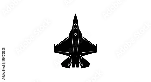 Black Fighter Jet Airplane Model.
