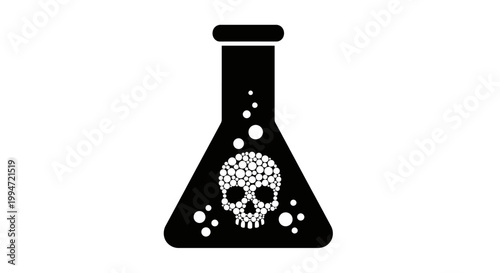 Black silhouette of a conical flask.