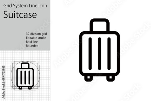 Simple icon for suitcases and travel bags