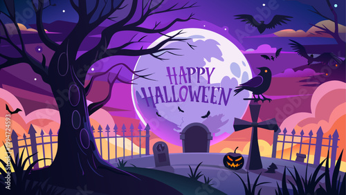 Glowing human skull with vibrant neon lighting effects