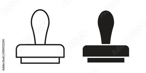 Tableau sur toile Stamp icon graphic vectors for website design