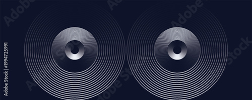 White abstract background with glowing circles. Swirl circular lines pattern. Geometric spiral. Twirl element. Modern graphic design. Futuristic technology concept. Vector