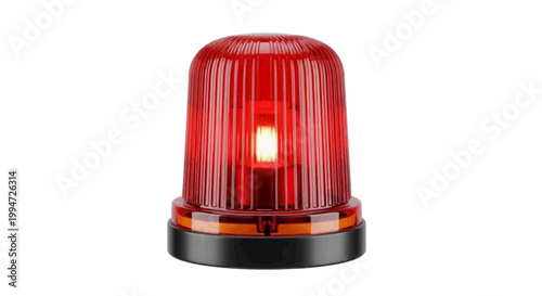 Vector illustration of red emergency beacon light on a transparent background