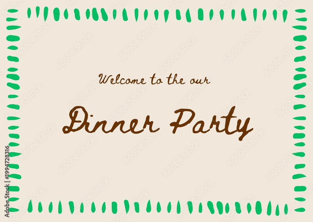 Naklejka premium Welcome to our dinner party