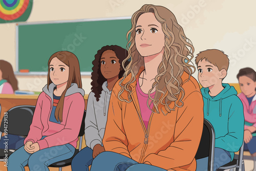 Group of students in classroom setting