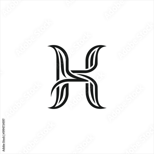 Abstract letter K icon design