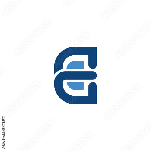 Abstract letter e logo design