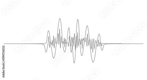Sound wave pattern on a line.