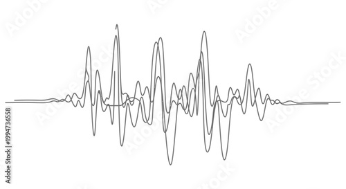 Sound wave pattern line graph.