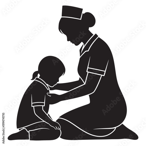 Nurse Vector illustration of white background 