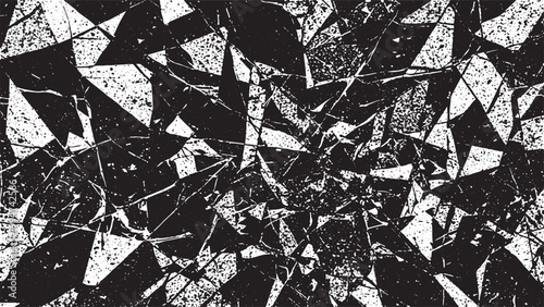 Abstract Broken Glass Shards Texture - Distressed Geometric Grunge vector design Background