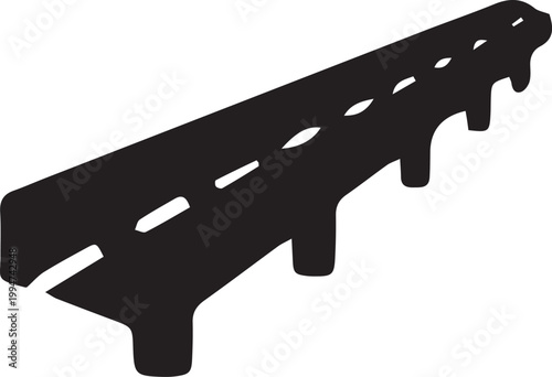 Black and white vector illustration of an old bicycle combined with isolated firearms and military weapons equipment elements