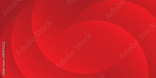 Obraz na plátně Abstract red background with overlapping semi-circle curves and vibrant gradient