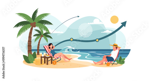 A minimalist, modern design featuring a tropical leaf, evoking feelings of calm, nature, and serenity. Ideal for website backgrounds, social media pos