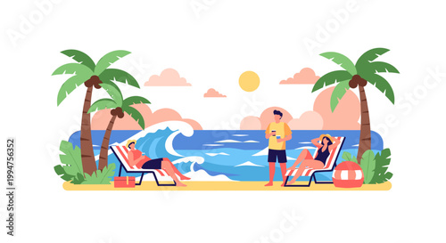 A vibrant and playful graphic design featuring a stylized leaf and geometric shape, perfect for adding a touch of summer and creativity to your projec