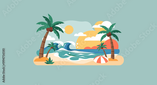 A calming teal background evokes a sense of peace and tranquility. Ideal for website design, presentations, or marketing materials seeking a modern, s