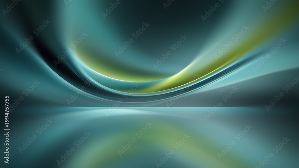 Obraz premium Vibrant Waves of Color Flowing Through a Serene Space