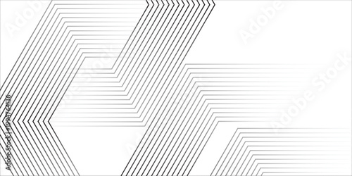 Abstract hexagon lines on gray background. Geometric stripe line art. vector modern background eps10