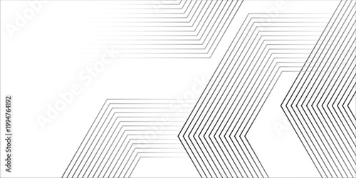 Abstract hexagon lines on gray background. Geometric stripe line art. vector modern background eps10