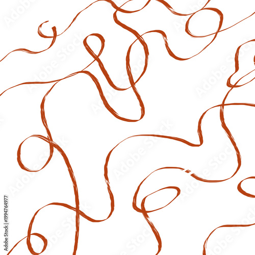 Red Brush Stroke Ribbon and Bow Design Collection
