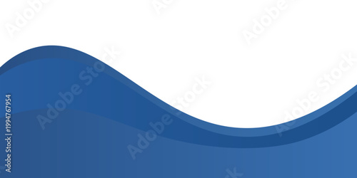 Abstract modern blue wavy header business banner horizontal background. vector illustration.