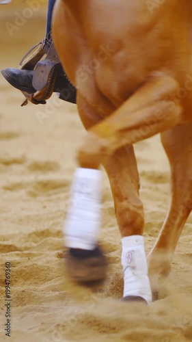 Western horse spin technique in slow motion