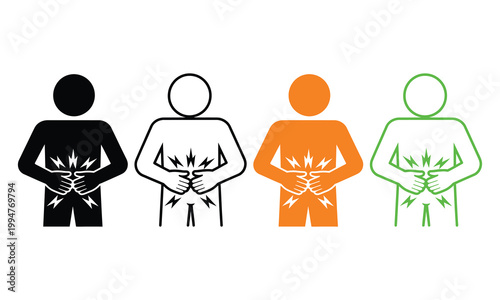 Illustration of gut health and microbiome representation