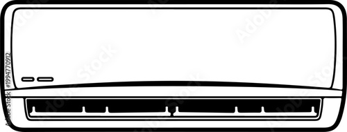 Air conditioner line art silhouette vector illustration