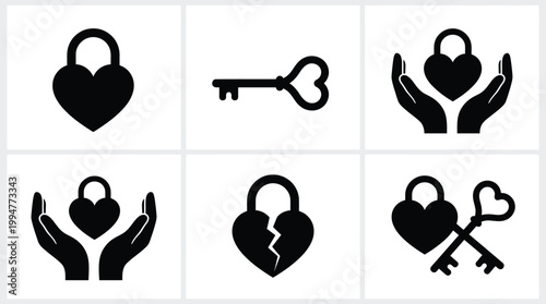 Heart shaped padlock used to symbolize love, security, engagement or commitment.