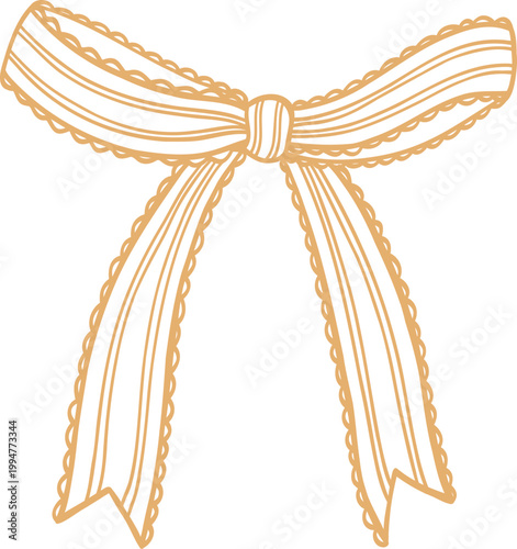 Castlecore Element Castle Golden Wedding Ribbon Vintage Outline