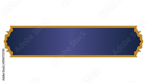 Blue Frame And Luxury Gold Border