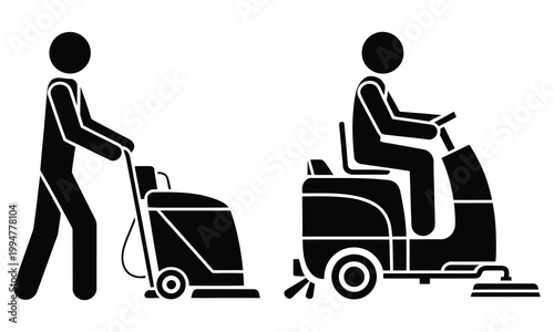 Comparison of manual and ride-on floor cleaning methods