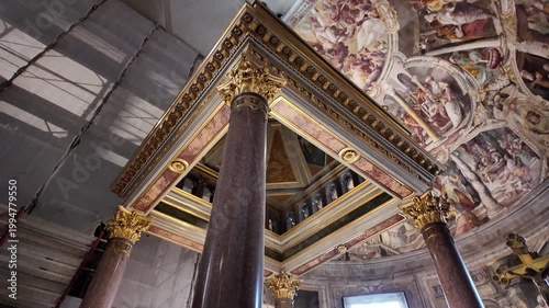 Altar Ciborium And Marble Columns In San Pietro In Vincoli Rome