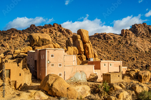 Schilderij op canvas Houses built on the stones,  in the village of Tafraout, Morocco
