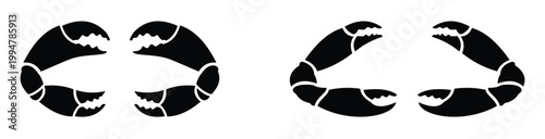 Crab Icon Representing Sea Life and Seafood Concept Vector
