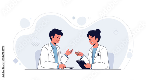 Doctors discussing medical case, medical consultation, healthcare professionals collaborating