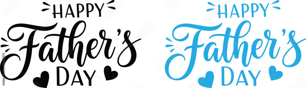 Obraz premium Happy Father's Day beautiful calligraphy designs for celebrating dad